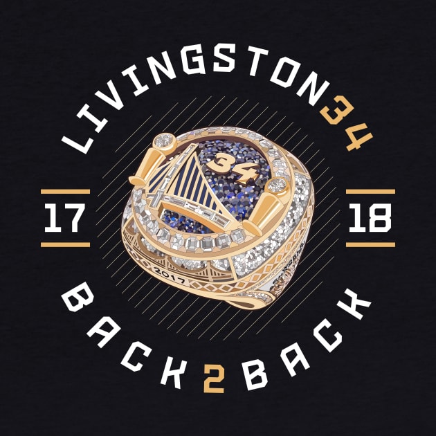 Shaun Livingston 34 Back 2 Back Championship Ring 2017-18 by teeleoshirts